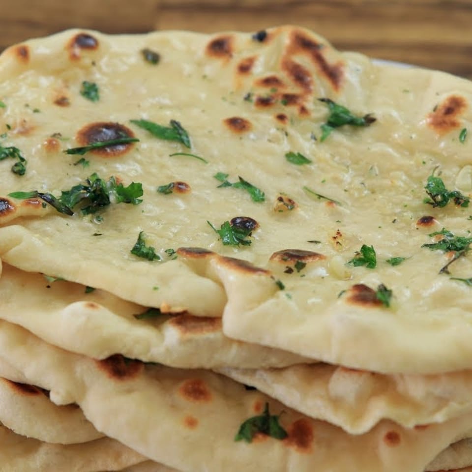 Delicious Garlic Naan Awaits